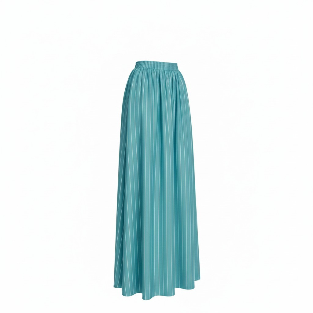 Pinestripe maxi skirt Azure