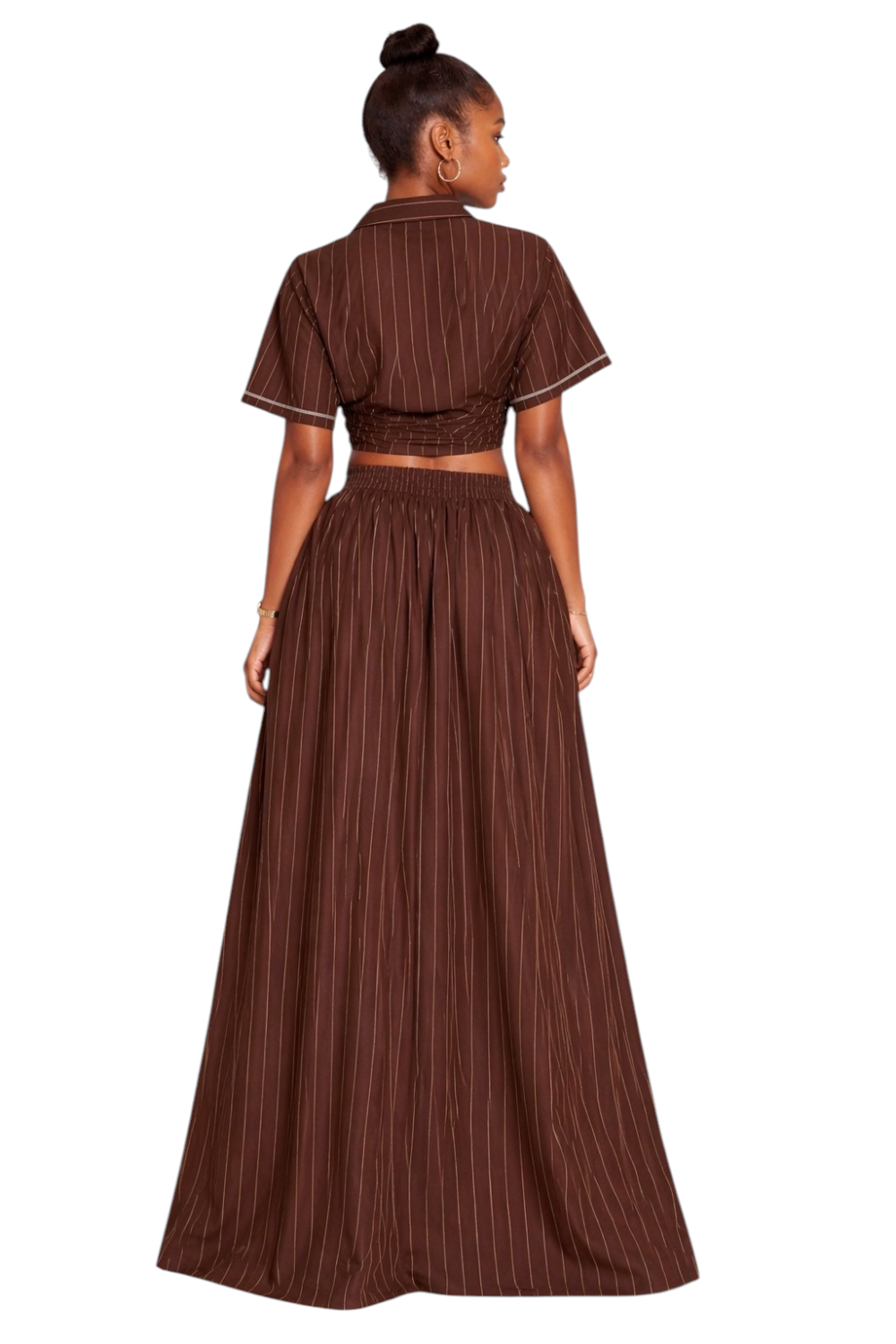Pinestripe maxi skirt