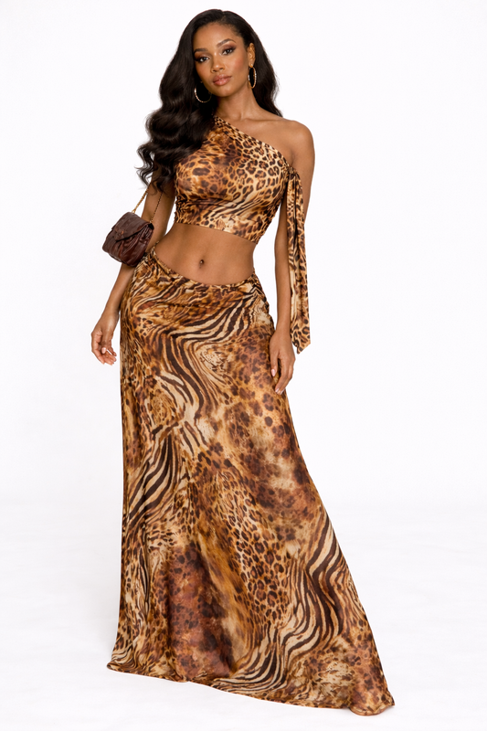 Leopard print Skirt (Zebra Print)