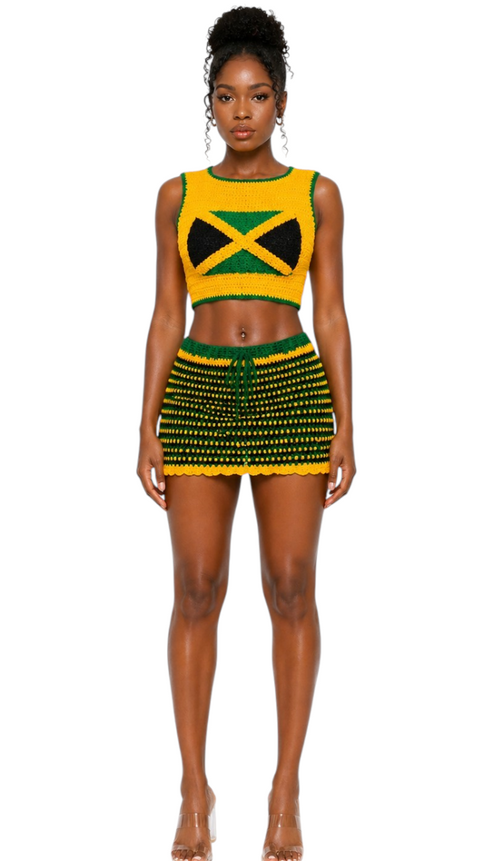 Jamai Top Vest Top and skirt crotchet Set