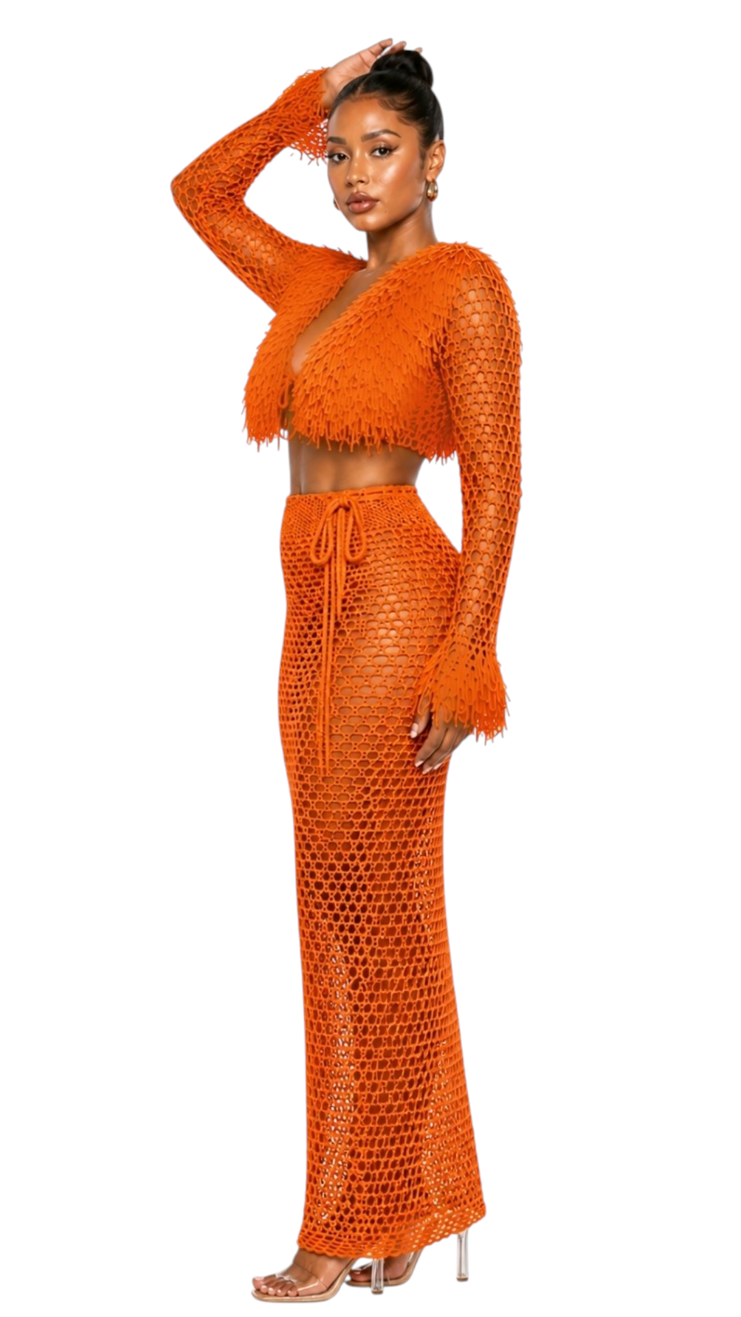 Fringila fringes crotchet set Orange