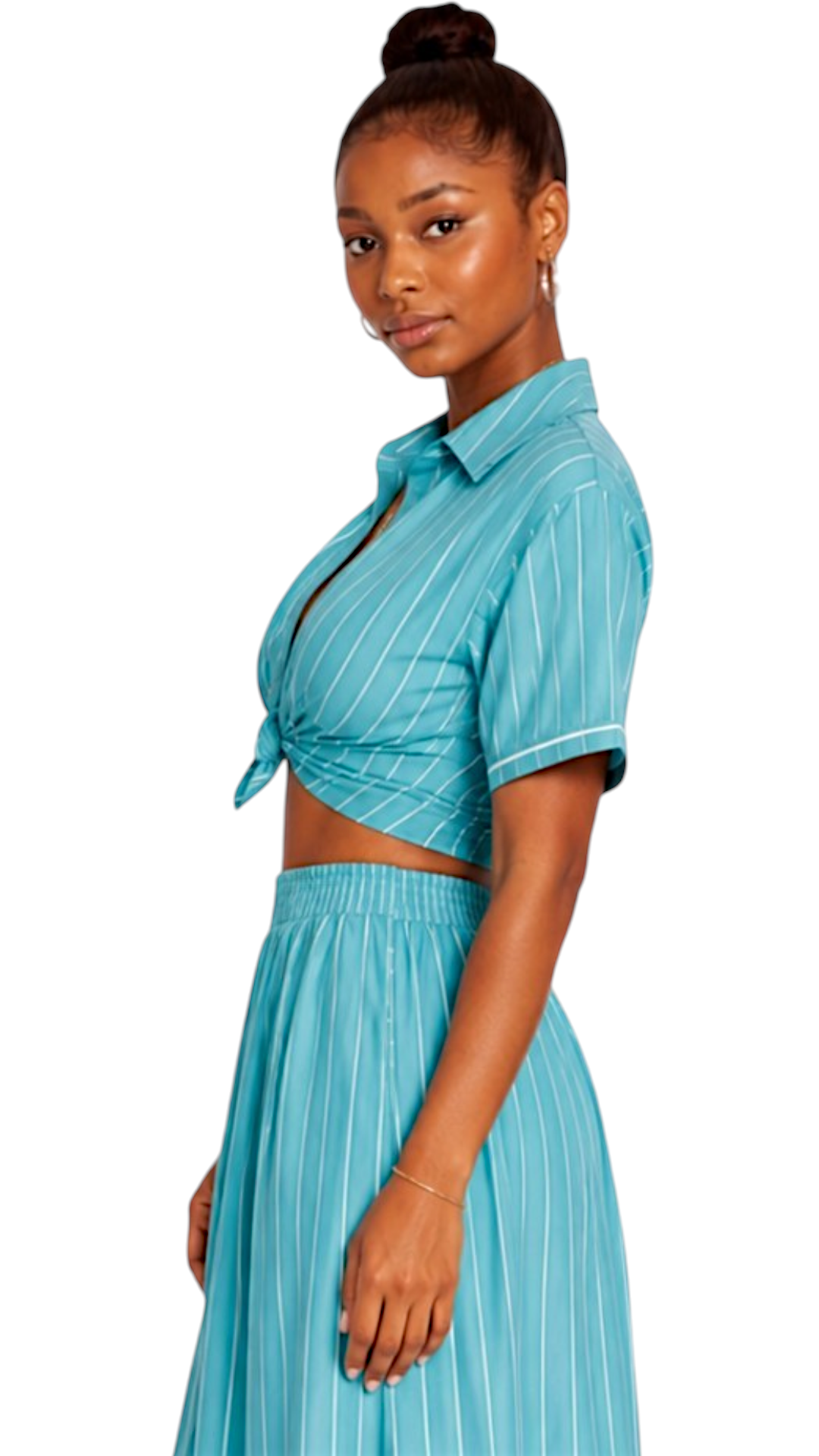 Pinestripe Short Sleeve Shirt blue