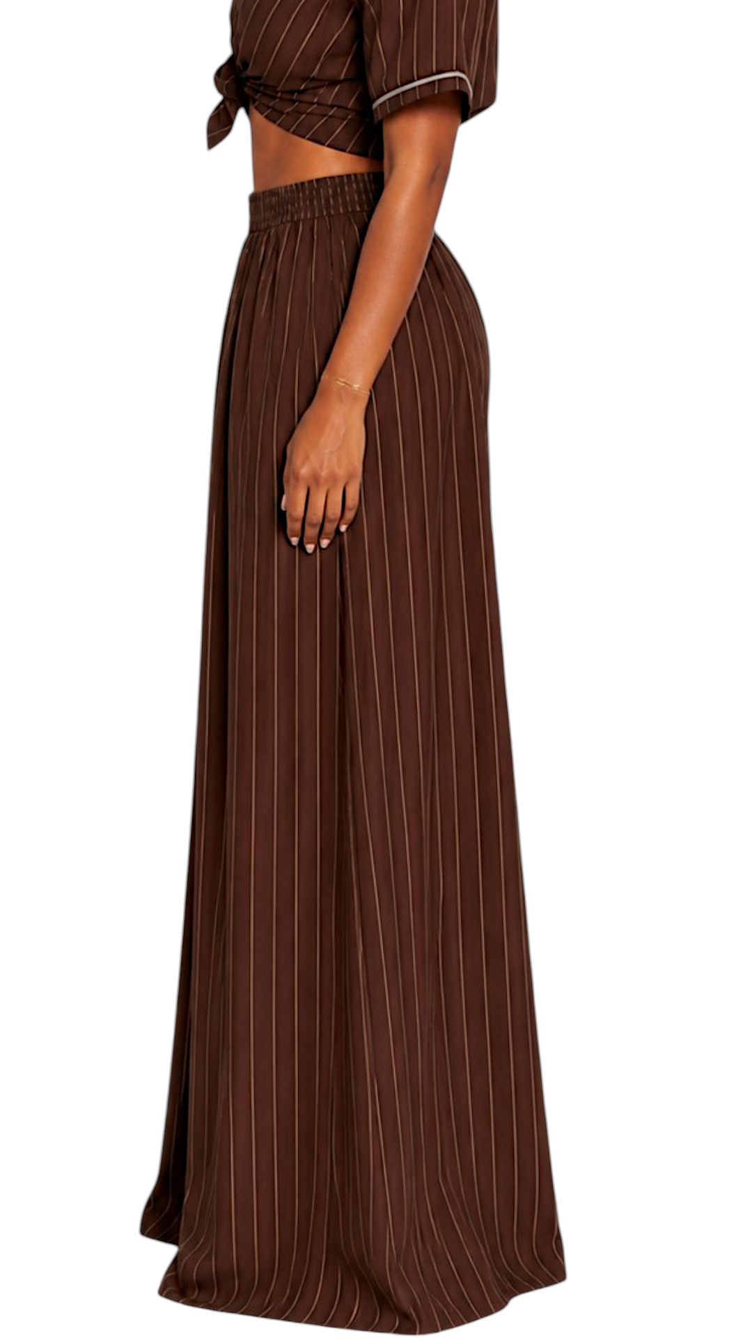 Pinestripe maxi skirt