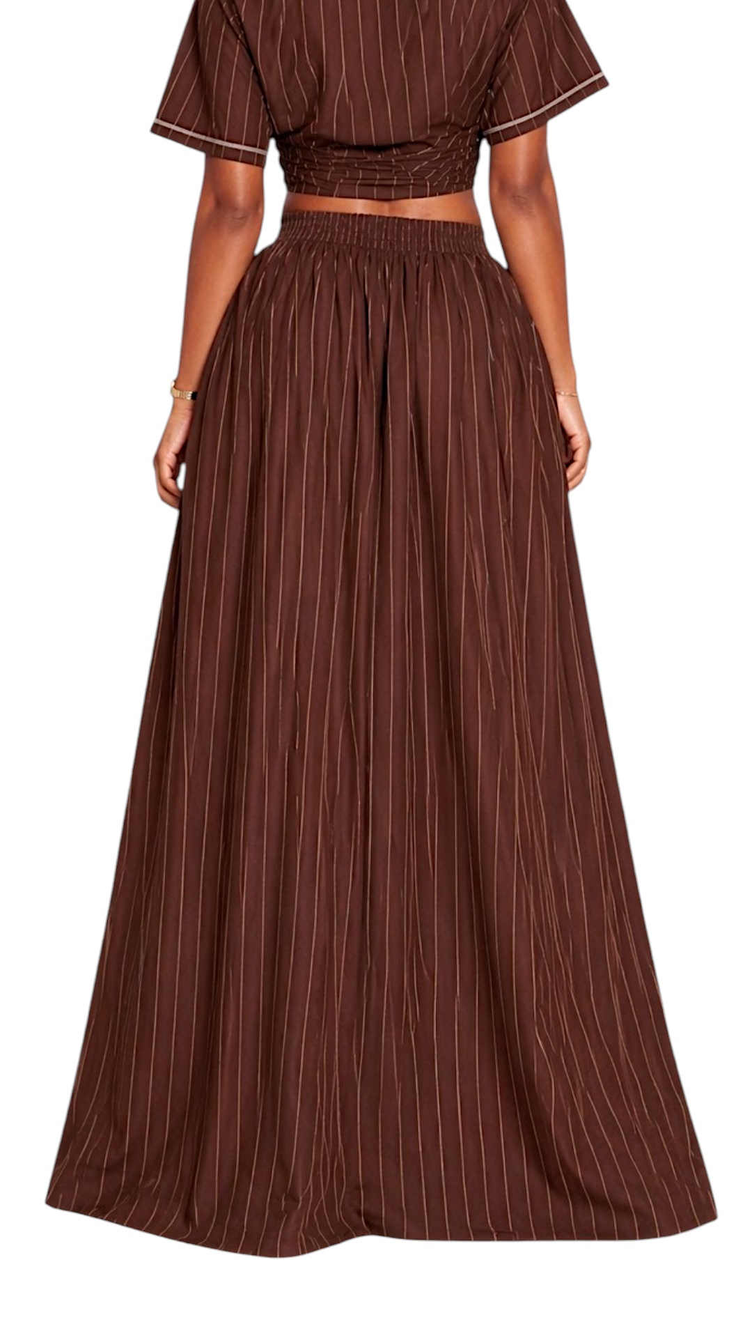 Pinestripe maxi skirt