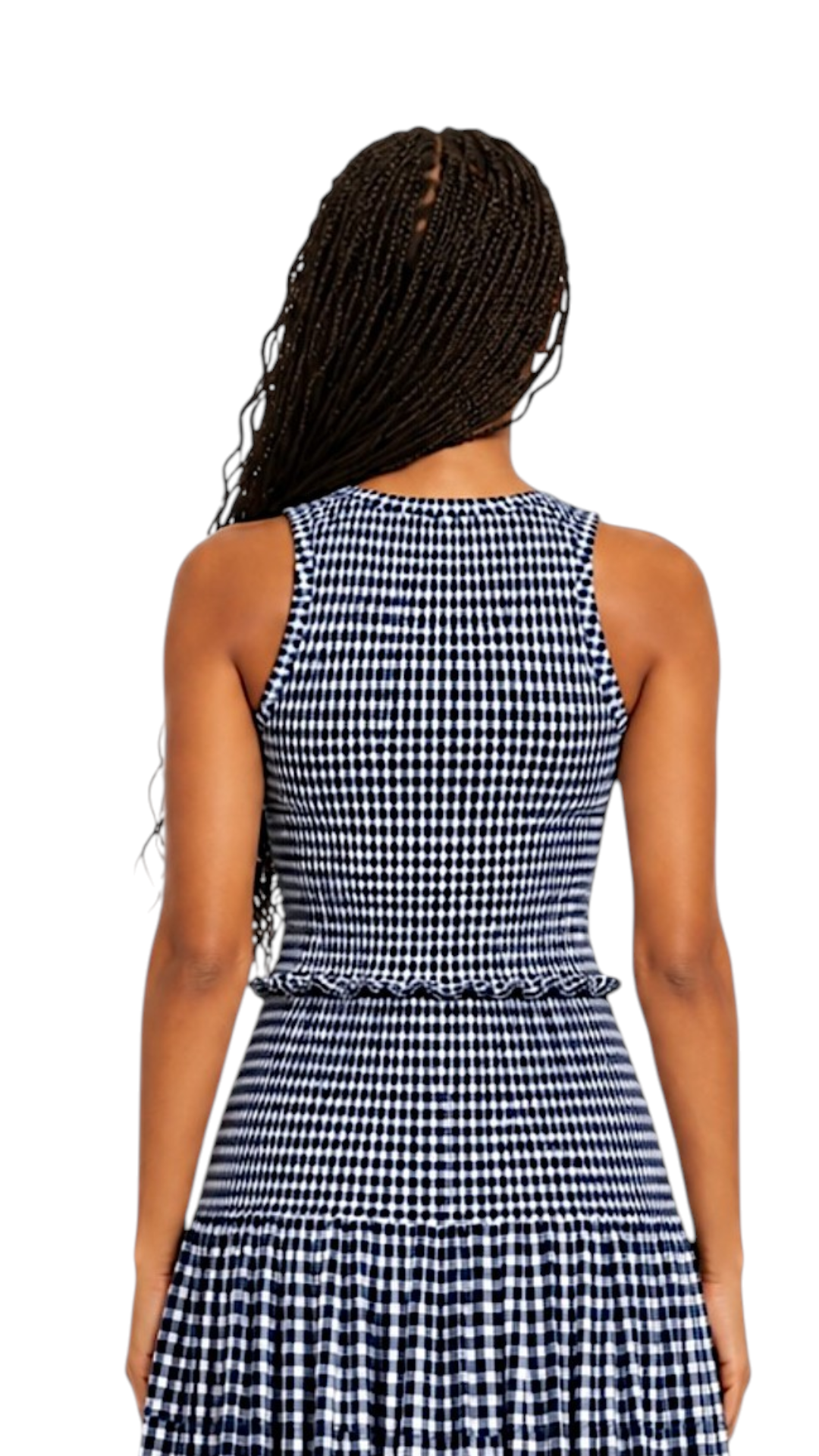 Gathered checked Top