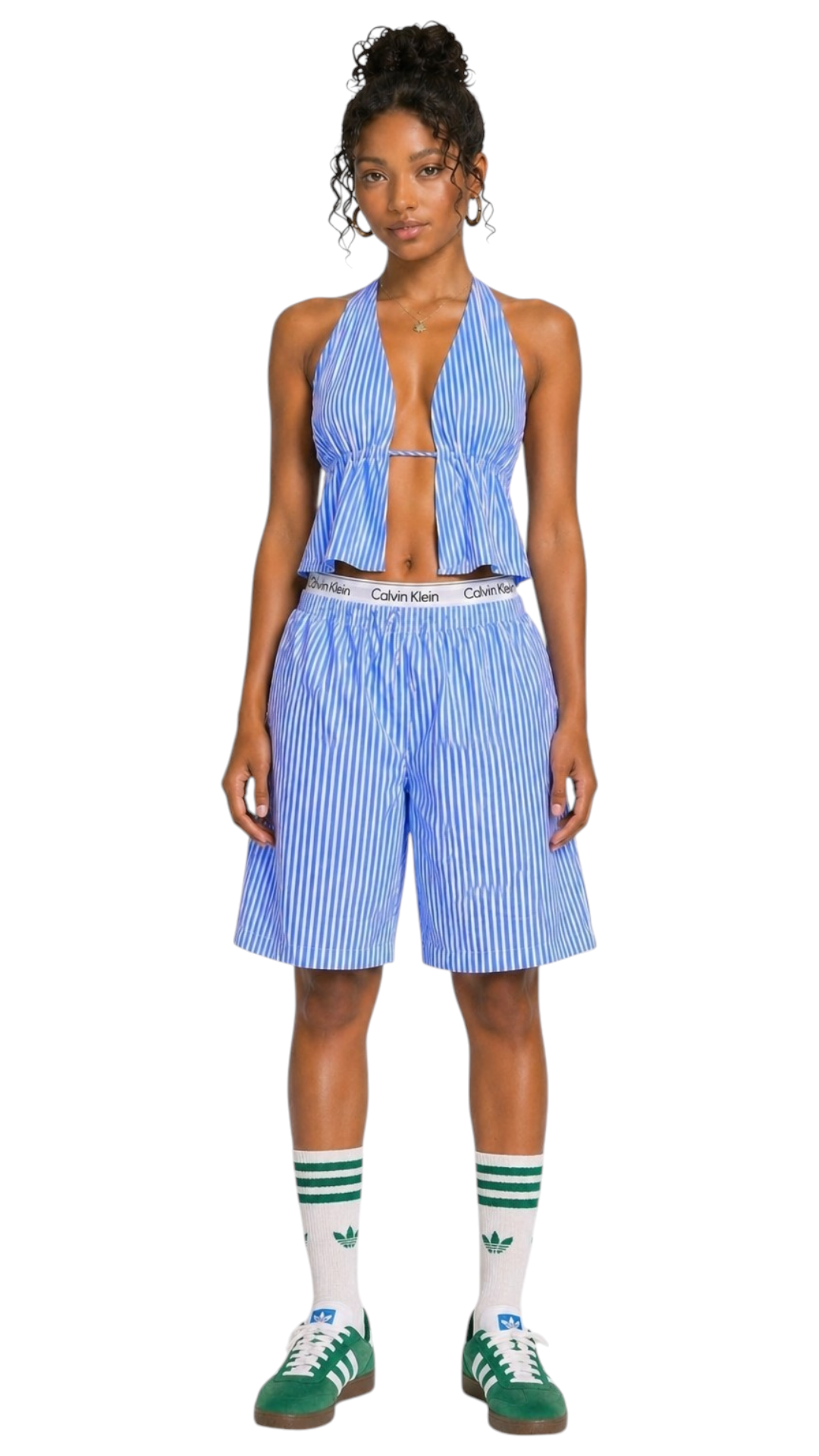 Jacquard stripes triangle top