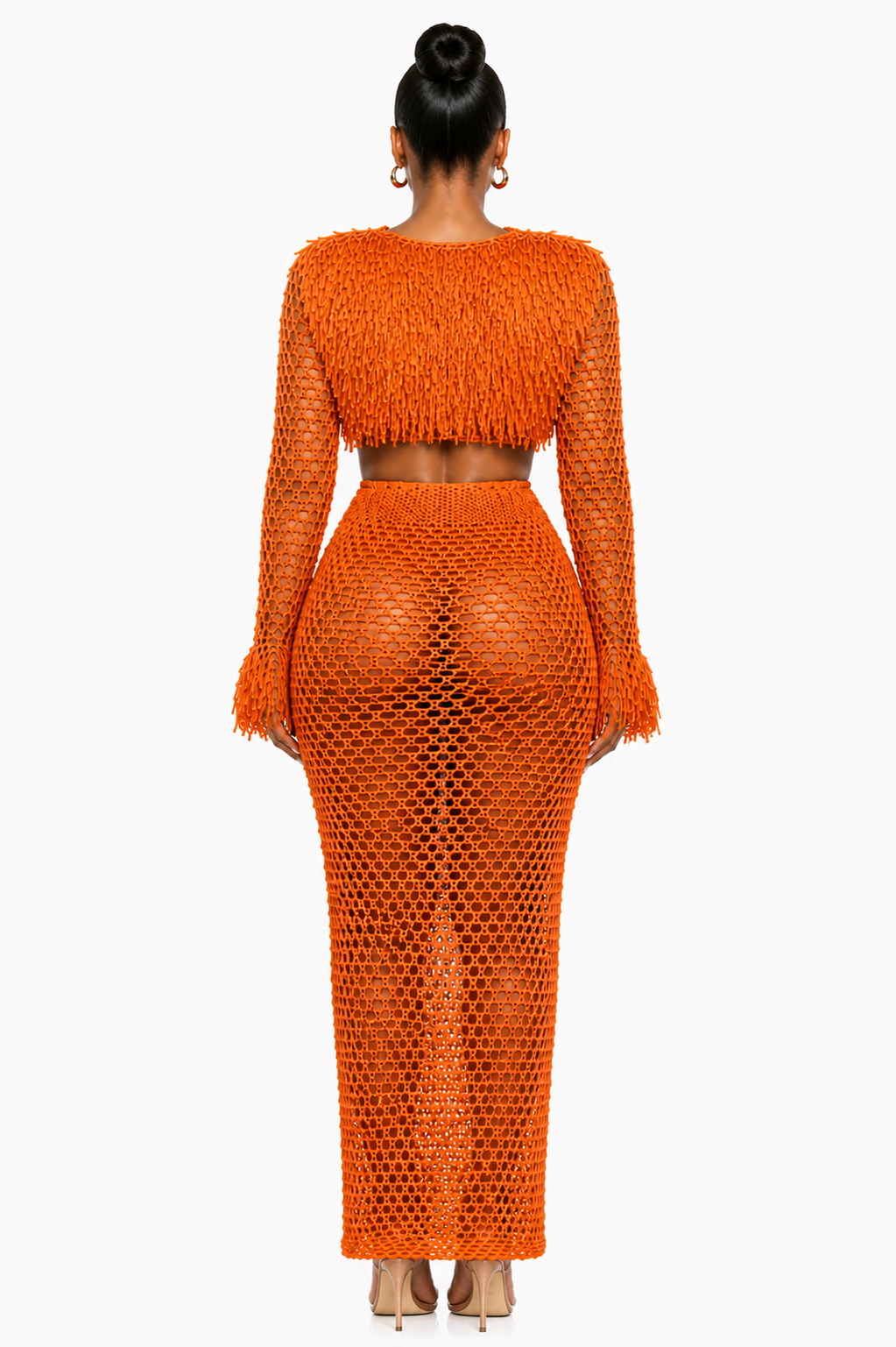 Fringila fringes crotchet set Orange