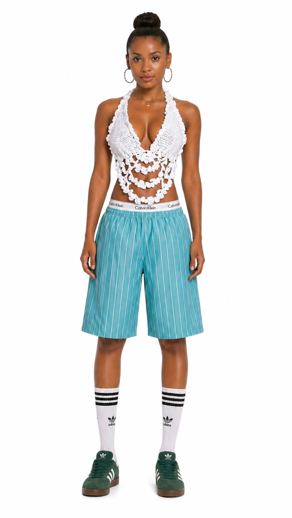 Popcorn crochet Halter Top