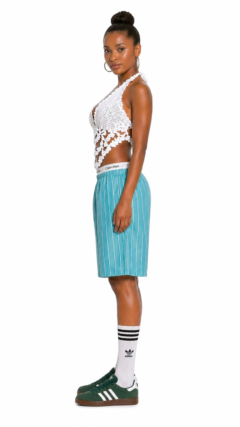 Popcorn crochet Halter Top