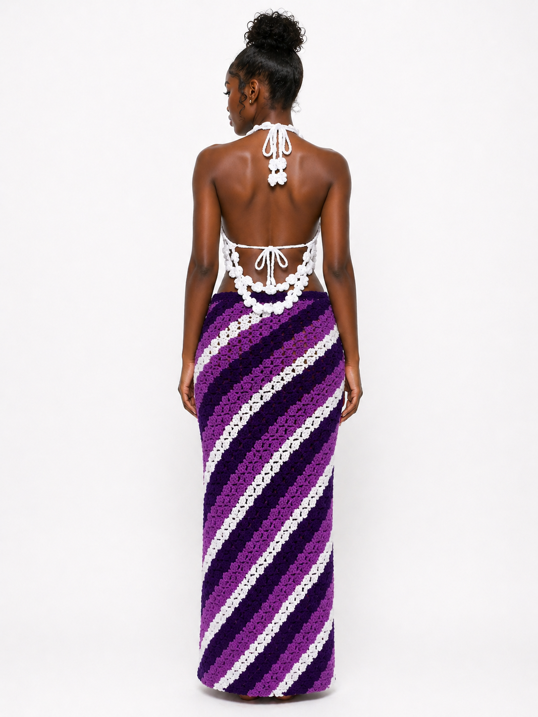 Popcorn crochet Halter Top